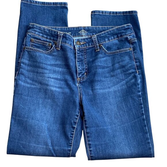 St. John's Bay Straight Leg Mid-Rise Blue Jeans Womens 8 #20L - Picture 6 of 10